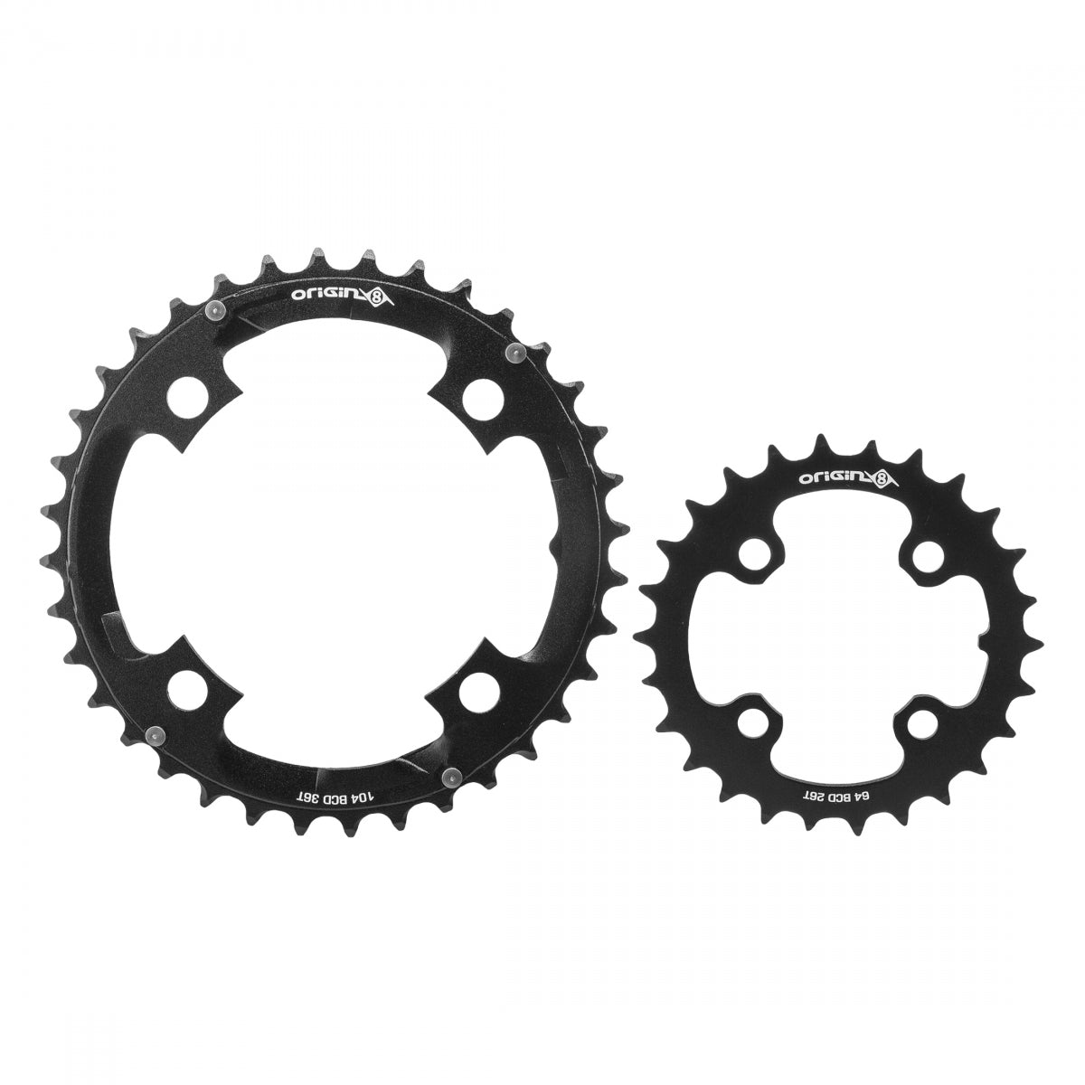 ORIGIN8 CHAINRING OR8 THRUSTER 64/104mm 26/36T 10/11s 4B SET BK - ORIGIN8