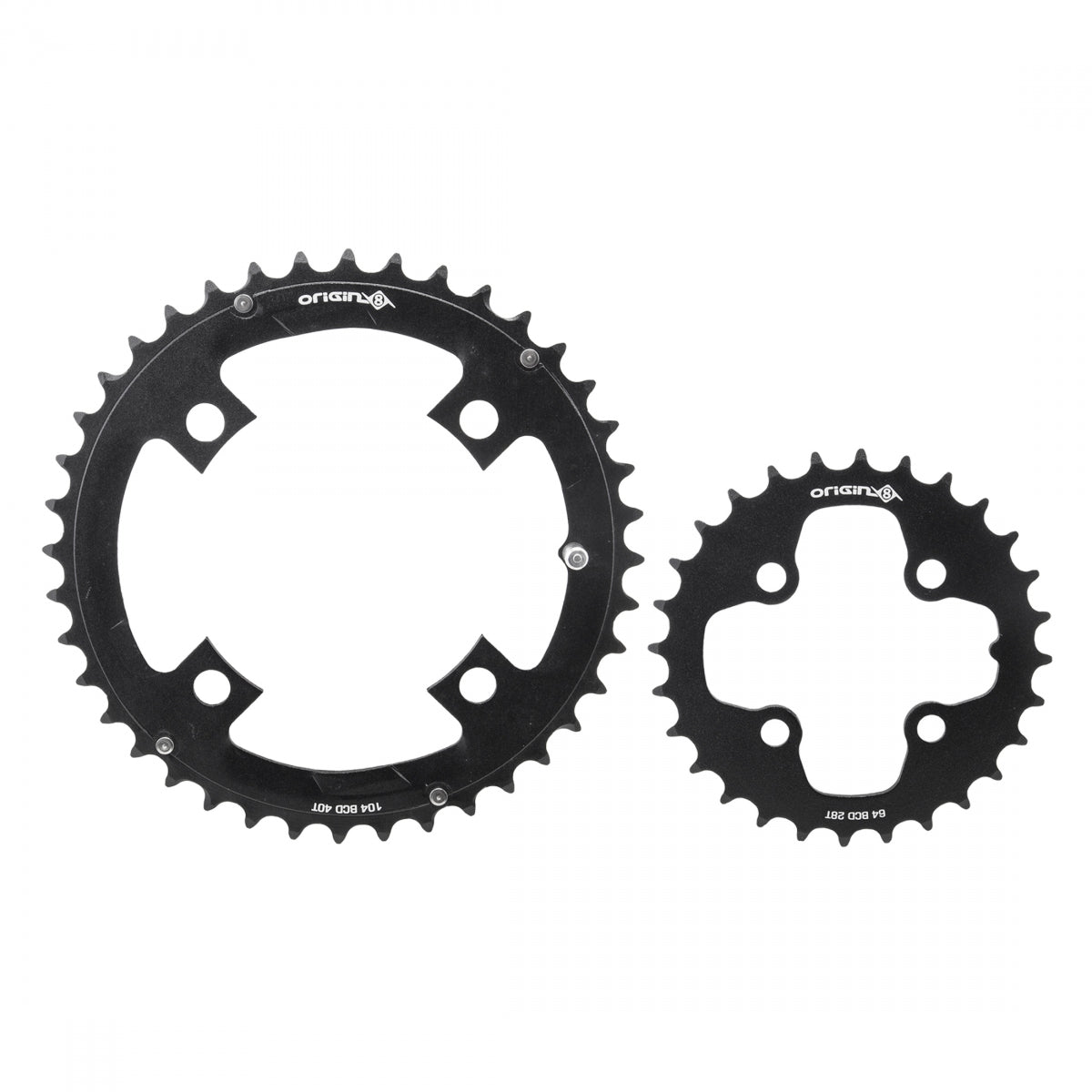 ORIGIN8 CHAINRING OR8 THRUSTER 64/104mm 28/40T 10/11s 4B SET BK - ORIGIN8