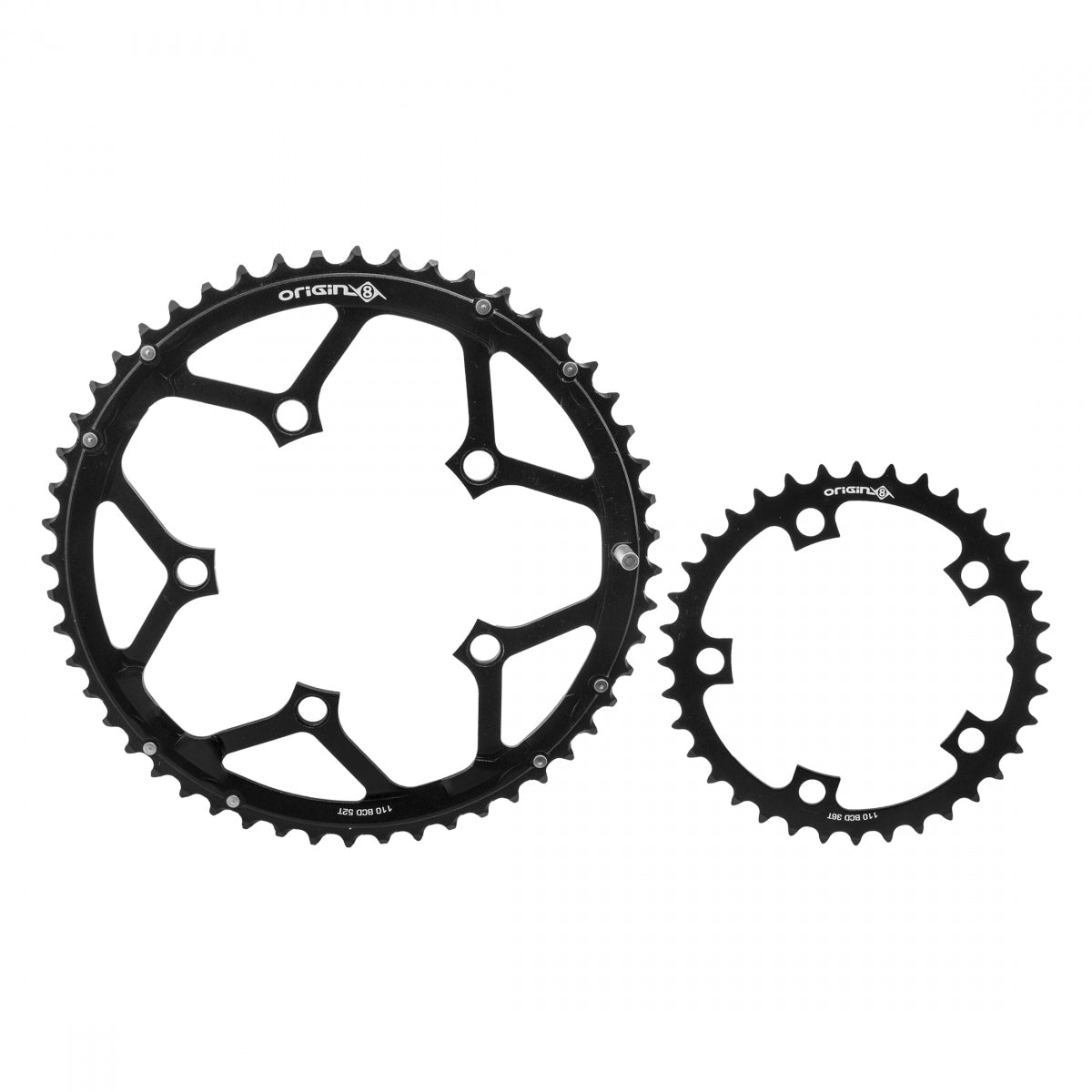 ORIGIN8 CHAINRING OR8 THRUSTER 110mm 36/52T 10/11s 5B SET BK - ORIGIN8