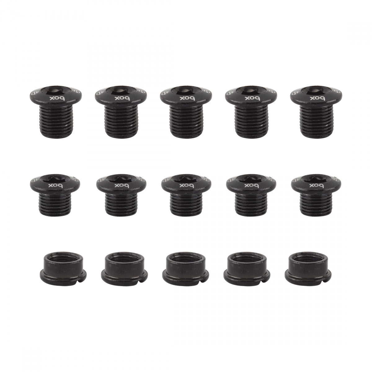 BOX COMPONENTS CHAINRING BOLT SET BOX CRMO MULTI-FIT 15pc BK - BOX COMPONENTS