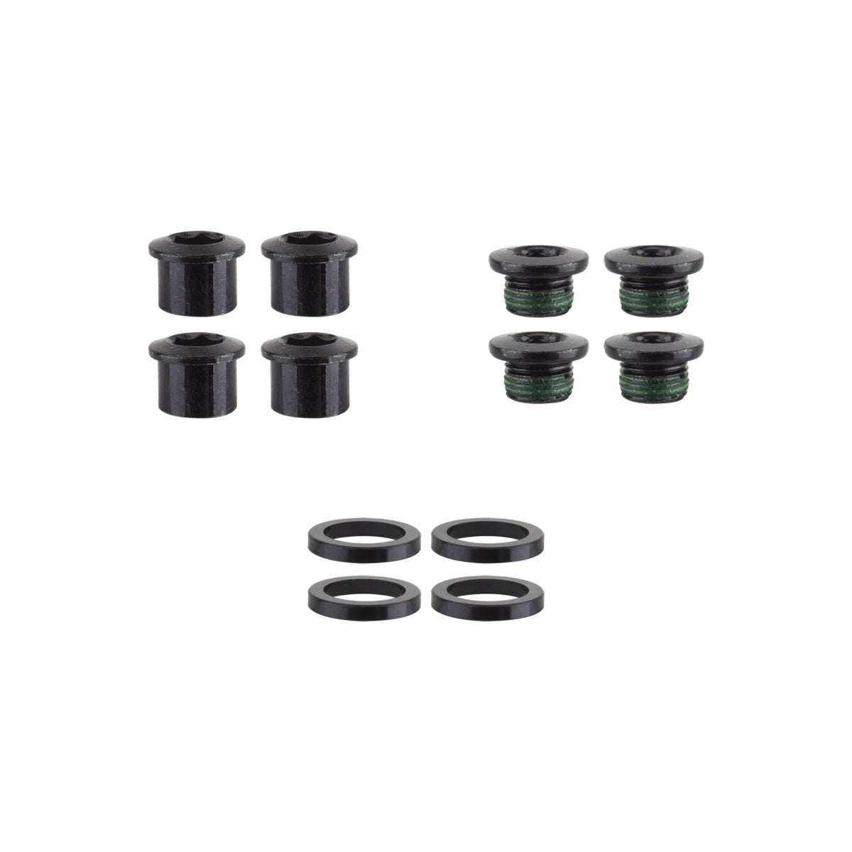 SRAM CHAINRING BOLT SET TV 4-ARM SGL STL NO-GUARD BK - SRAM