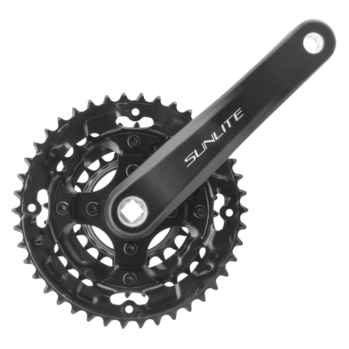 SUNLITE CRANKSET SUNLT MTB 175x42/32/22 SQ 7/8s BK/BK - SUNLITE