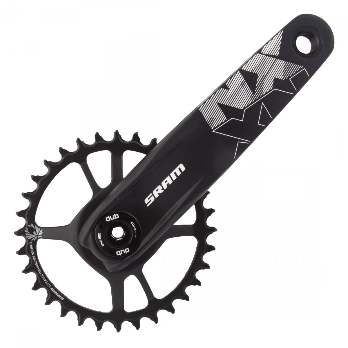 SRAM CRANKSET SRAM NX EAGLE 170x32 DM DUB XSYNC2 STL w/oCUPS BK 12s - SRAM