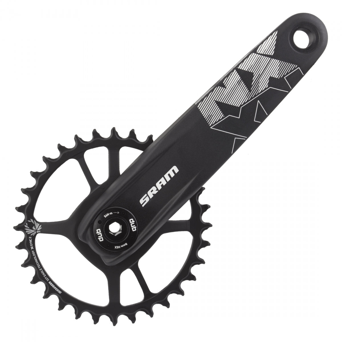 SRAM CRANKSET SRAM NX EAGLE 175x32 DM DUB XSYNC2 STL w/oCUPS BK 12s BOOST 148 COMPATIBLE - SRAM