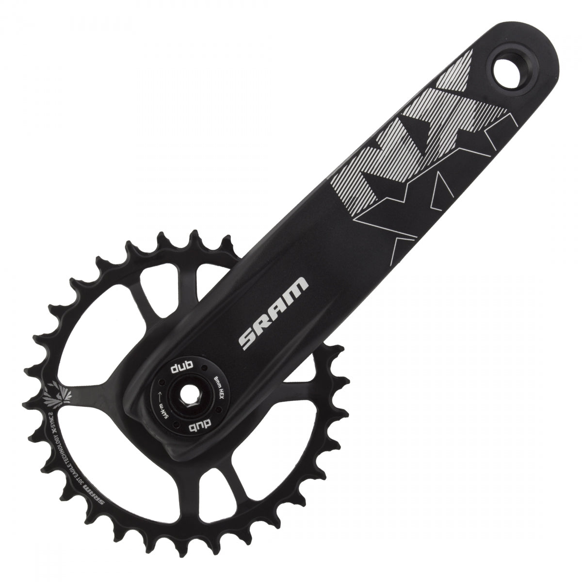 SRAM CRANKSET SRAM NX EAGLE FAT4 170x30 DM DUB XSYNC2 STL w/o CUPS BK 12s - SRAM