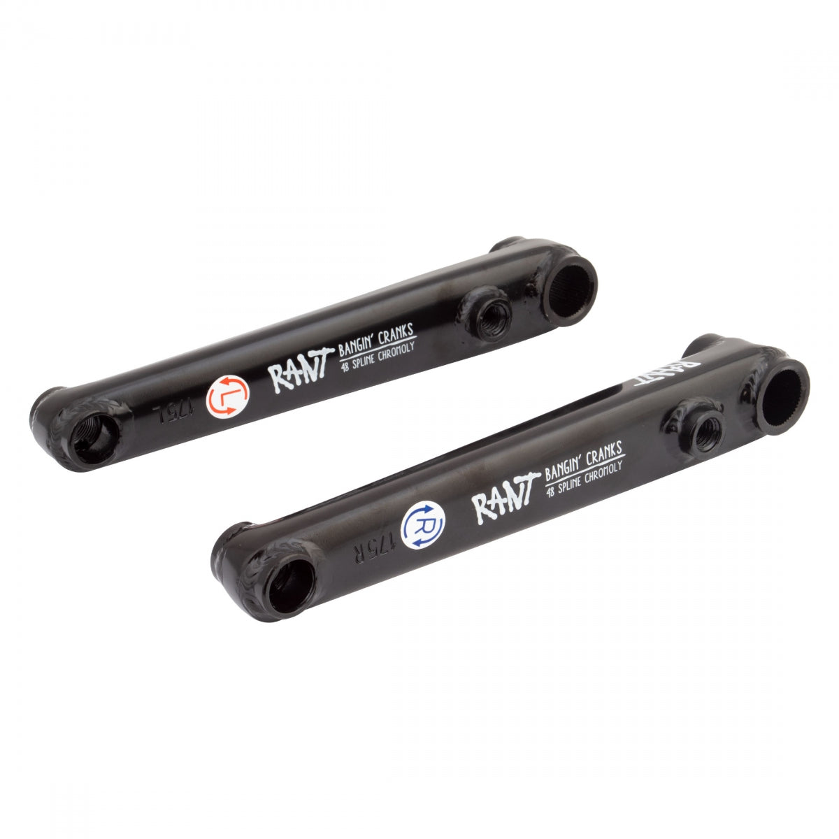 RANT CRANKSET RANT BANGIN 48 RHD/LHD 175 3pc 19mm 48-SPLINE CROMO BK - RANT