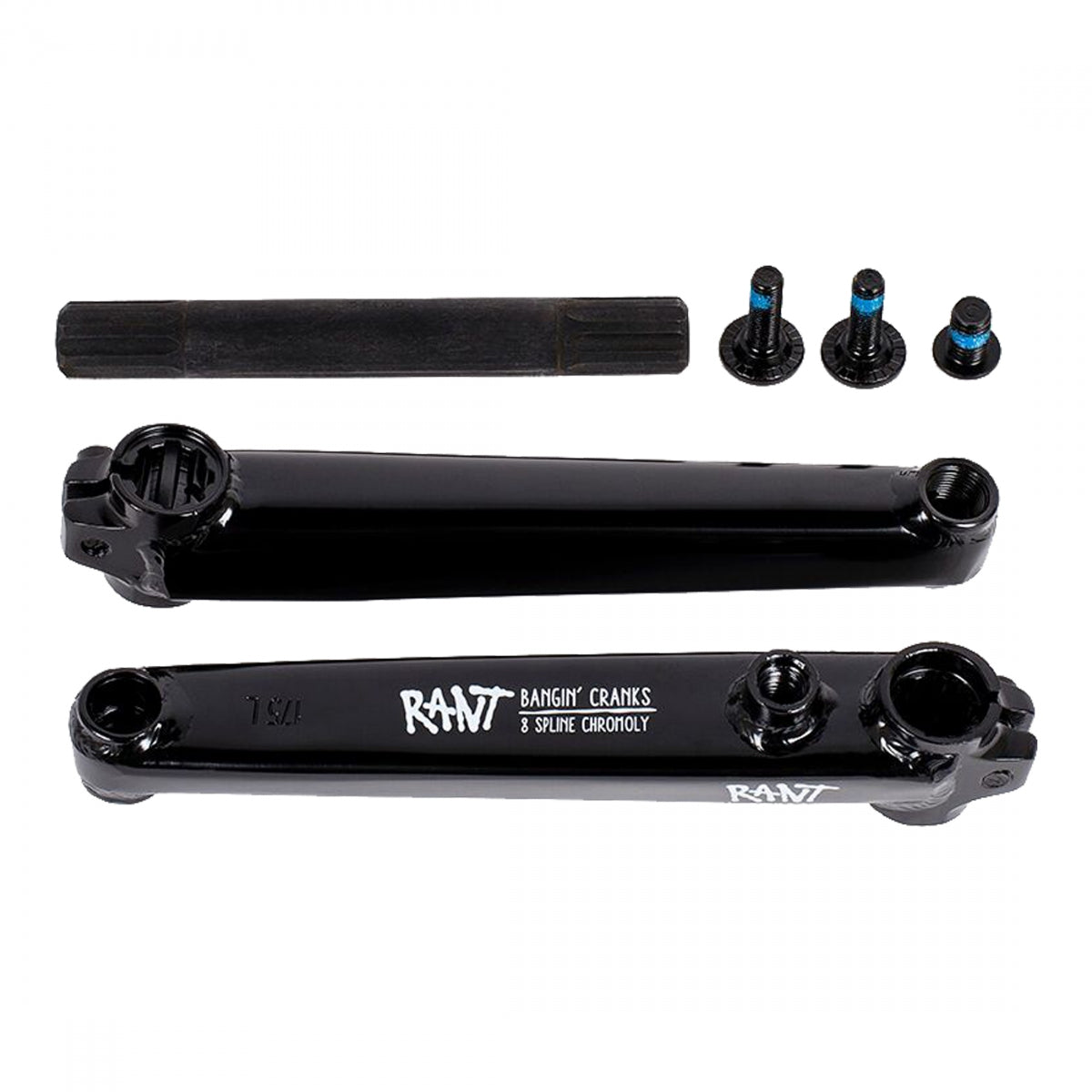 RANT CRANKSET RANT BANGIN 8 RHD/LHD 170 3pc 19mm 8-SPLINE CROMO BK - RANT
