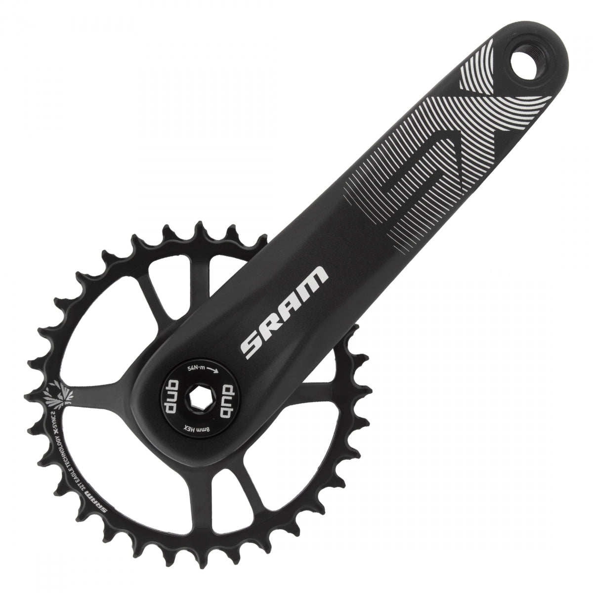 SRAM CRANKSET SRAM SX EAGLE 175x32 DM DUB XSYNC2 STL w/oCUPS BK 12s - SRAM