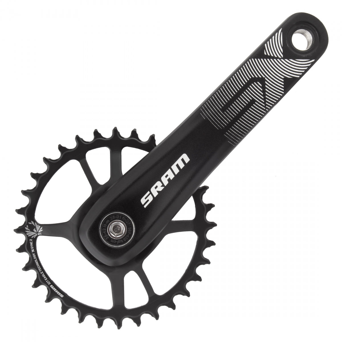 SRAM CRANKSET SRAM SX EAGLE 170x32 DM PS XSYNC2 STL w/oCUPS BK 12s - SRAM