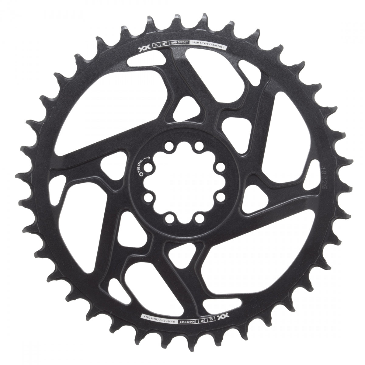 SRAM CHAINRING SRAM 38T DIRECT EAGLE 0mm BK XXSL D1 T-TYPE - SRAM