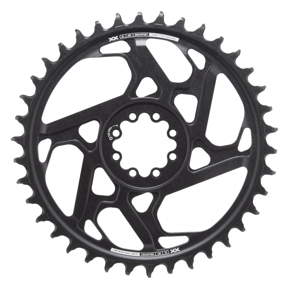 SRAM CHAINRING SRAM 38T DIRECT EAGLE 3mm BK XXSL D1 T-TYPE - SRAM
