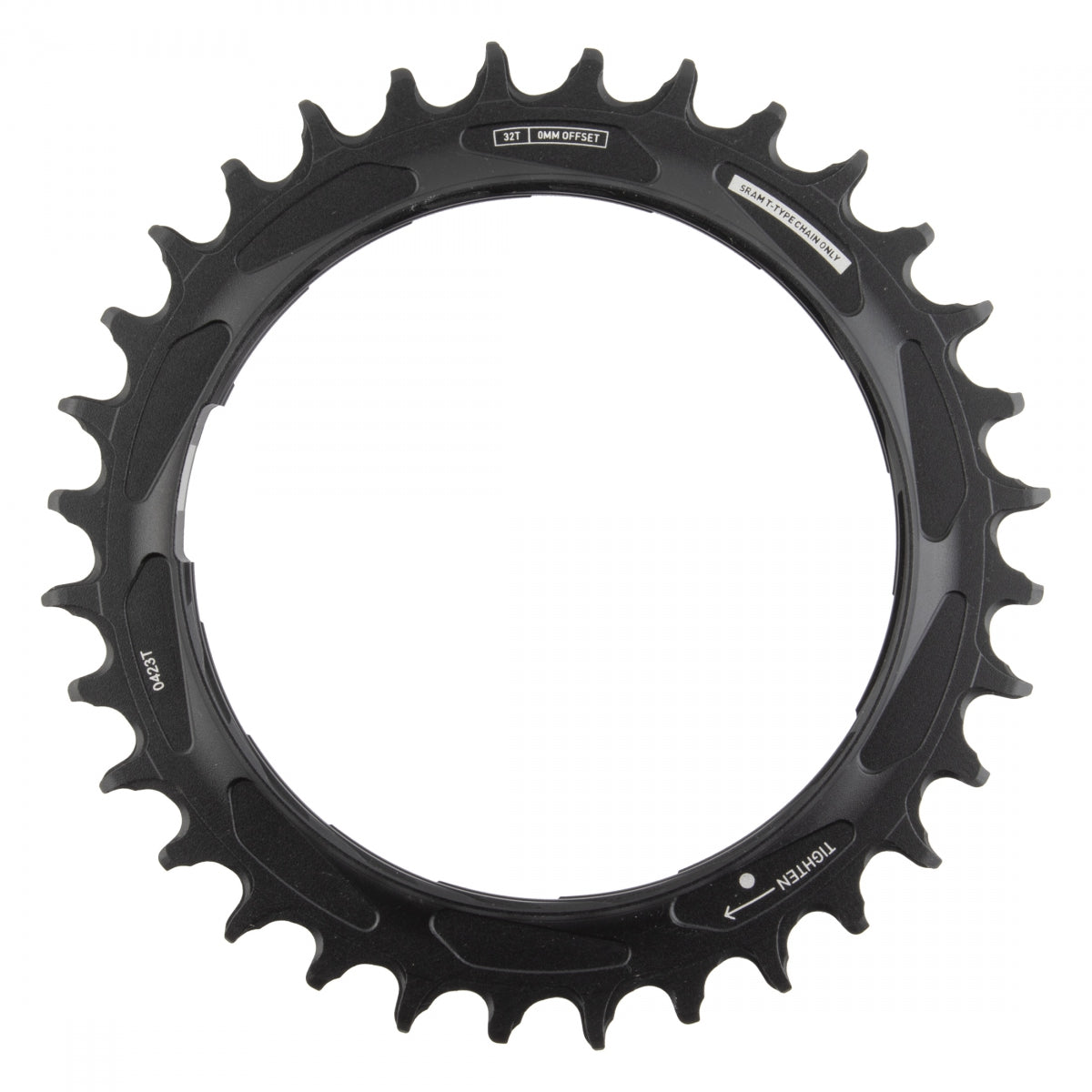 SRAM CHAINRING SRAM 32T POWERMETER THREADED EAGLE 0mm BK/SL XXSL D1 T-TYPE - SRAM