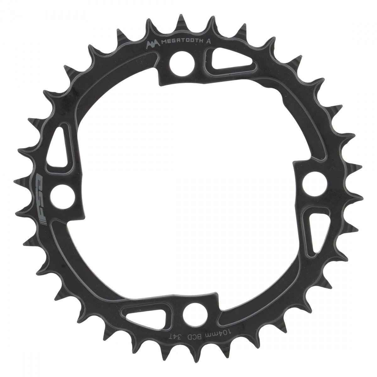 FULL SPEED AHEAD CHAINRING EBIKE FSA MEGATOOTH STL 104mm 34T 4B BK - FULL SPEED AHEAD