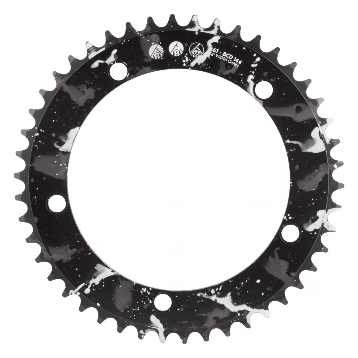 ORIGIN8 CHAINRING OR8 SPLAT TRK 144mm 46T ALY 1/8 BK-ANO w/SL/WH - ORIGIN8