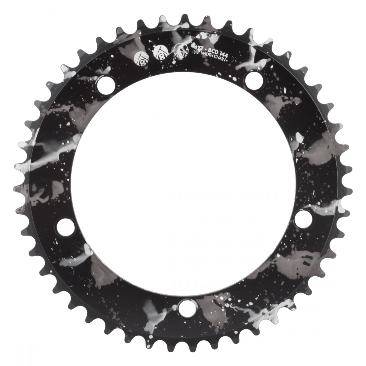 ORIGIN8 CHAINRING OR8 SPLAT TRK 144mm 47T ALY 1/8 BK-ANO w/SL/WH - ORIGIN8
