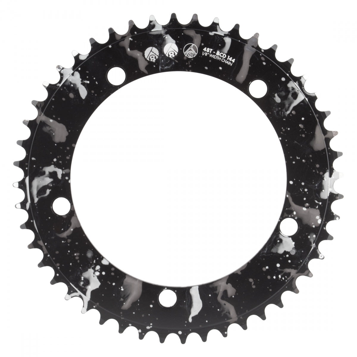 ORIGIN8 CHAINRING OR8 SPLAT TRK 144mm 48T ALY 1/8 BK-ANO w/SL/WH - ORIGIN8