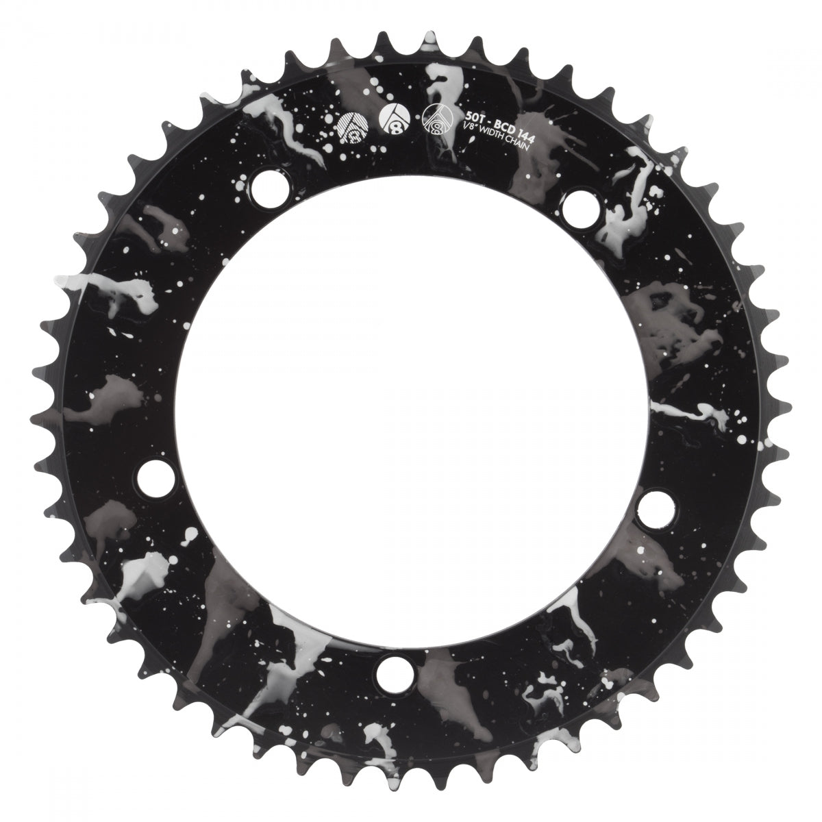 ORIGIN8 CHAINRING OR8 SPLAT TRK 144mm 50T ALY 1/8 BK-ANO w/SL/WH - ORIGIN8