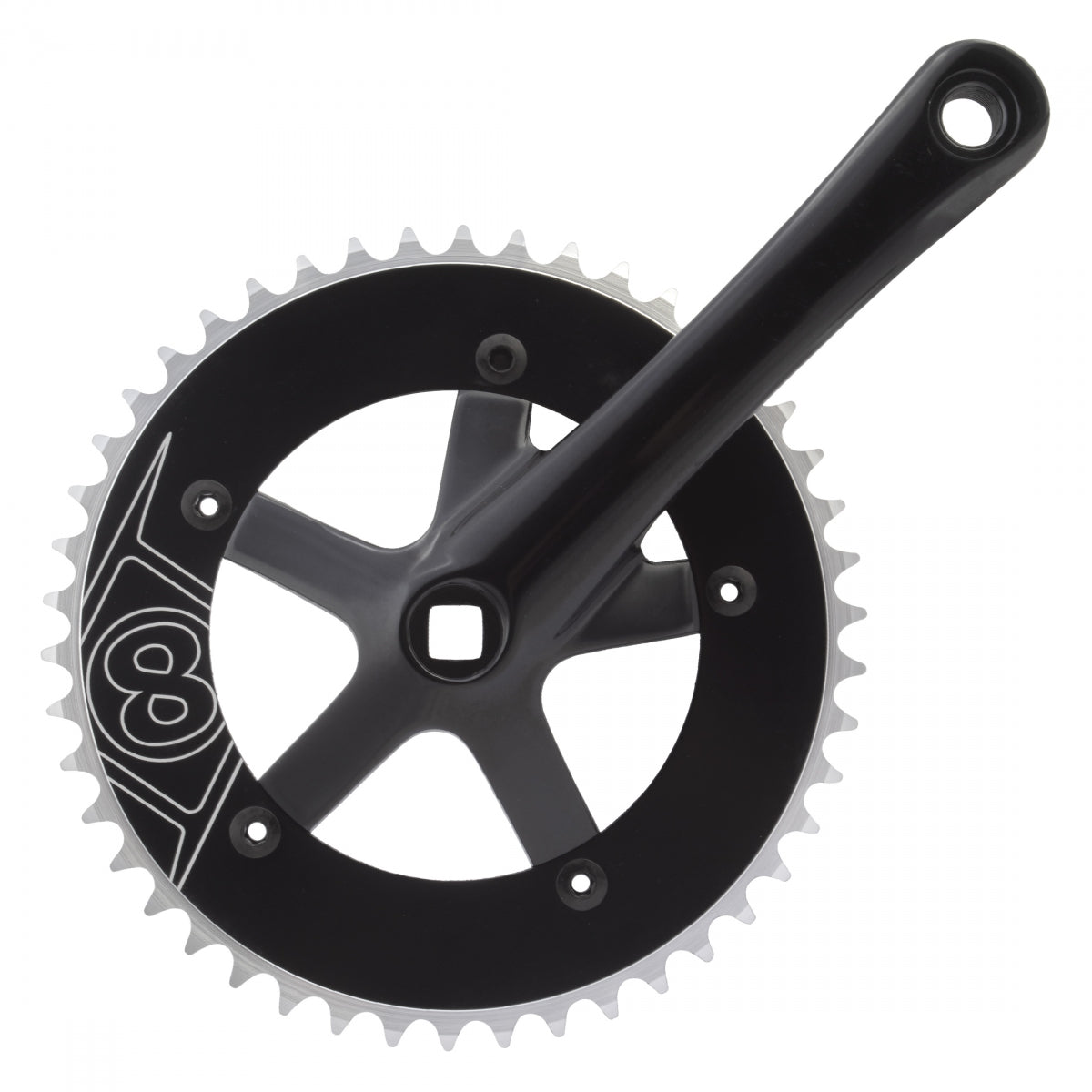 ORIGIN8 CRANKSET OR8 SS 165x46 130BCD 1/8 SQ BK - ORIGIN8