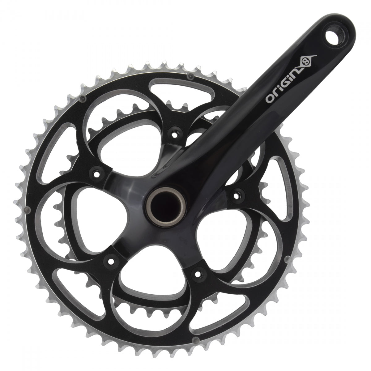 ORIGIN8 CRANKSET OR8 2X 172x53/39 110BCD GXP BK - ORIGIN8