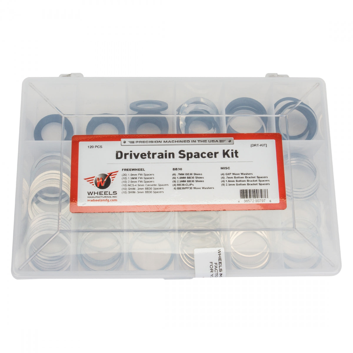 WHEELS MANUFACTURING BB PART WMFG SPACER KIT 139pc BB30 SHIMS WAVE WASHERS - WHEELS MANUFACTURING