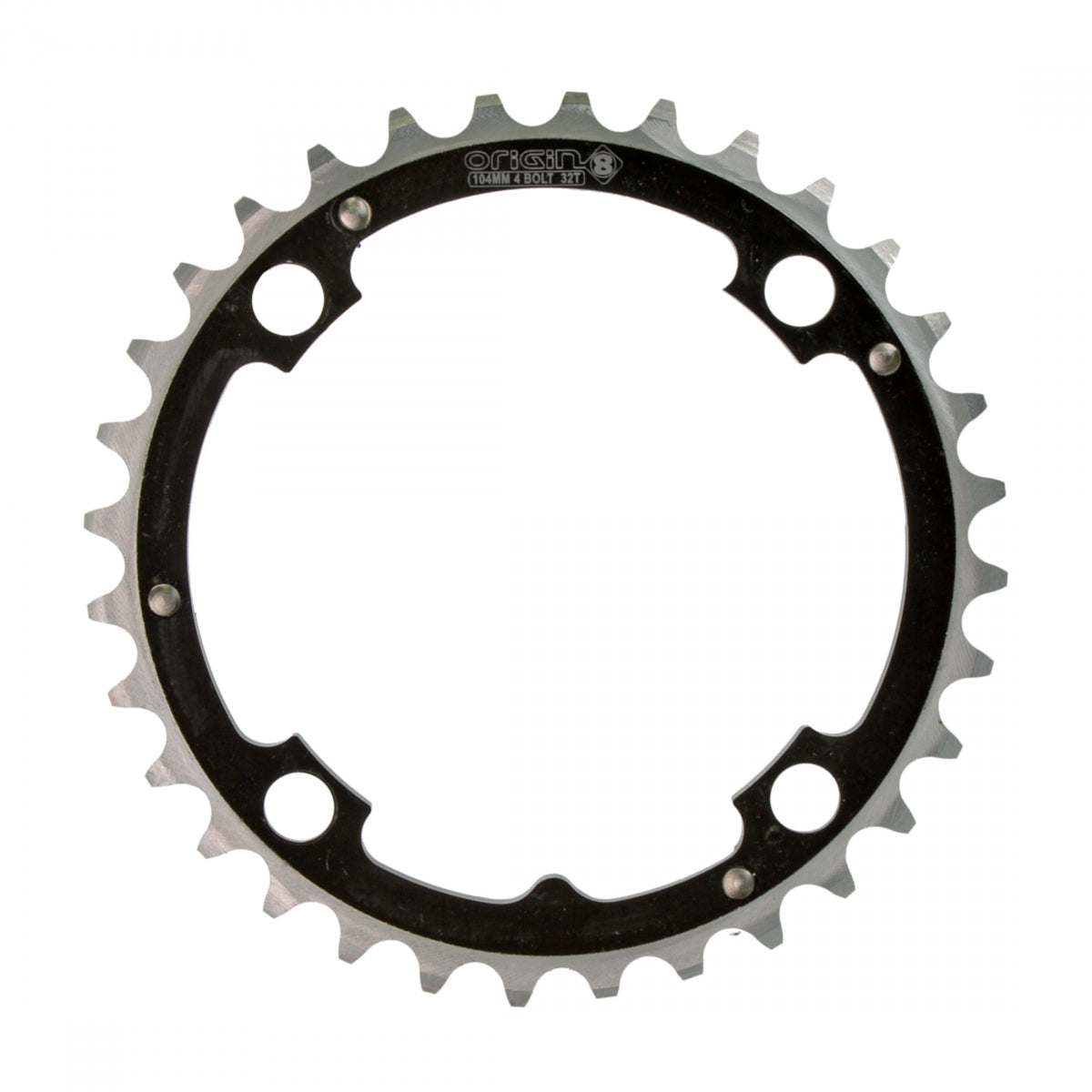 ORIGIN8 CHAINRING OR8 104mm 32T RAMPED 4B BK/SL - ORIGIN8