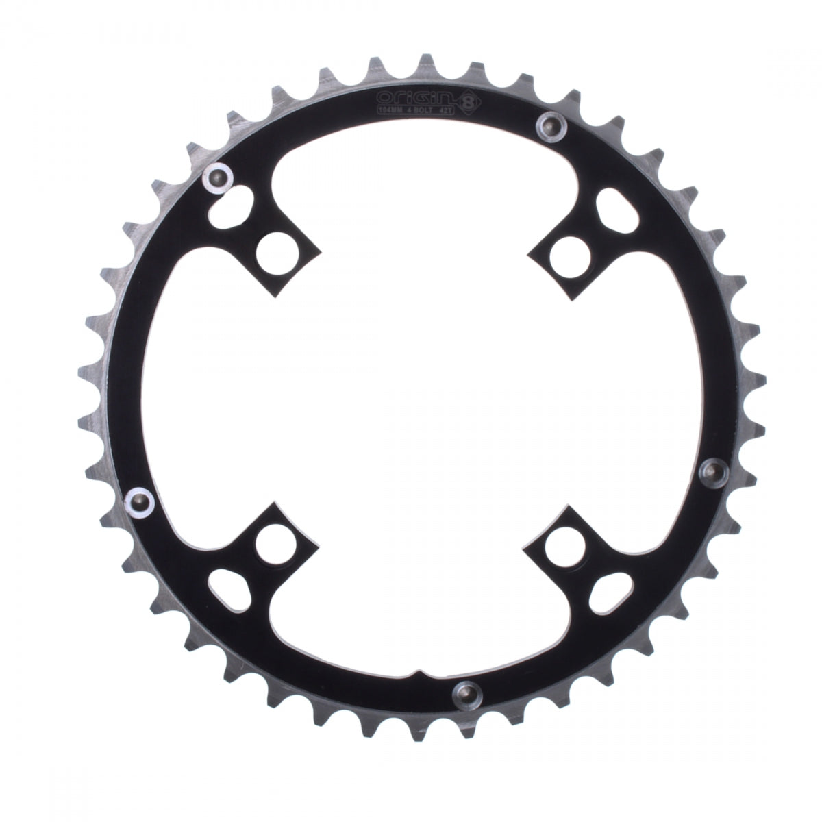ORIGIN8 CHAINRING OR8 104mm 46T RAMPED 4B BK/SL - ORIGIN8
