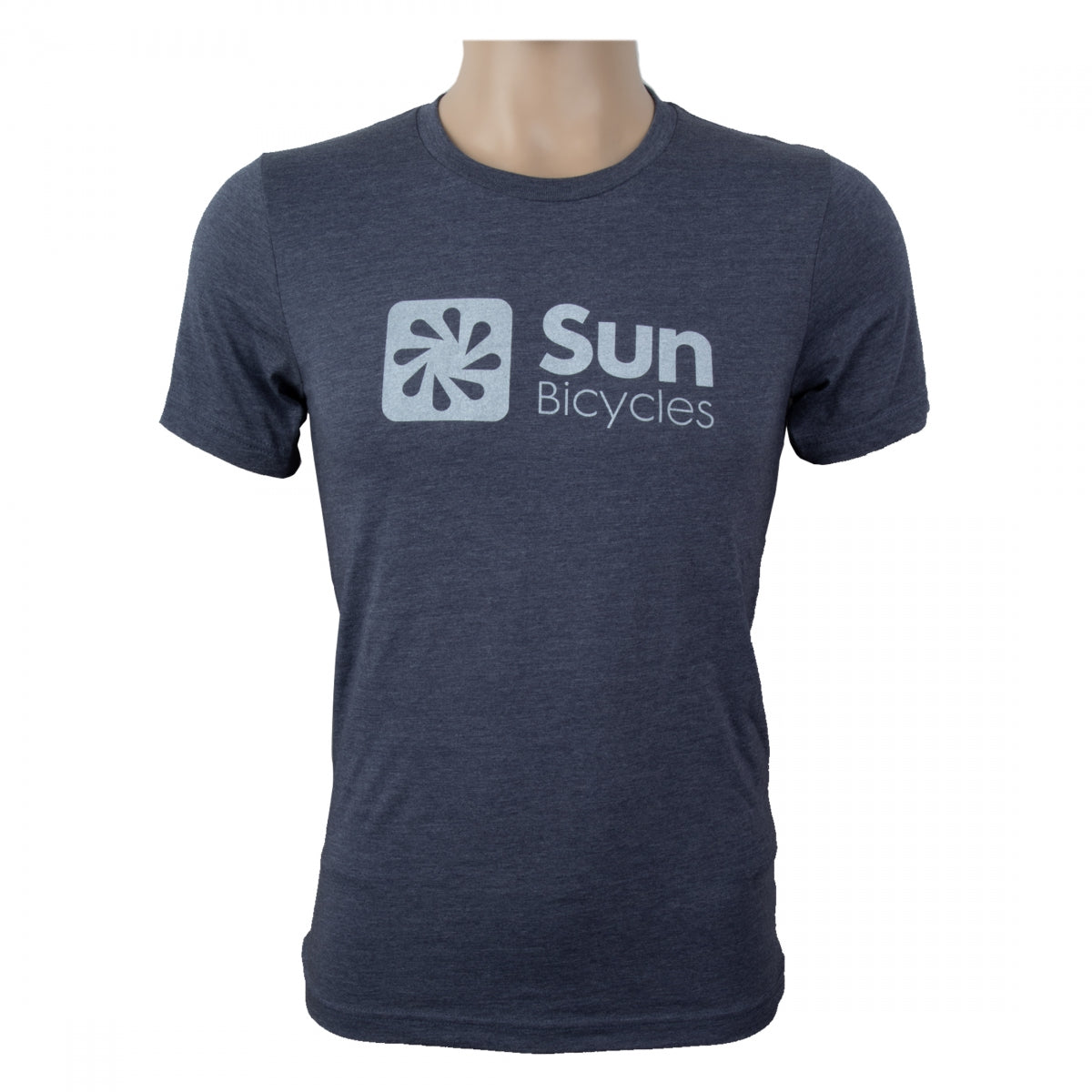 SUN BICYCLES CLOTHING T-SHIRT SUN LOGO UNISEX LG HEATHER NAVY - SUN BICYCLES