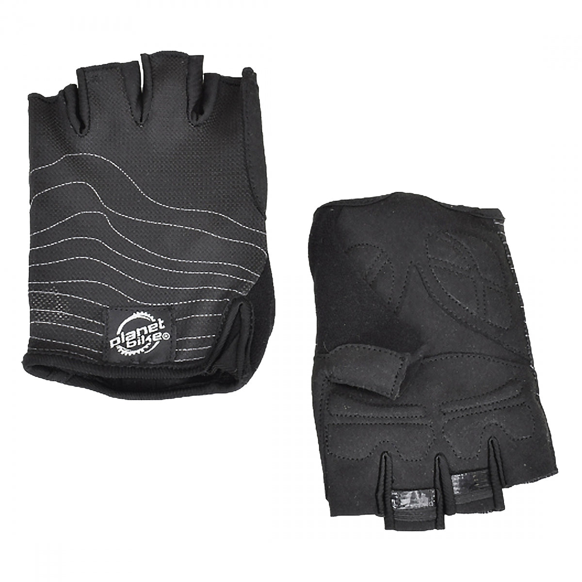 PLANET BIKE GLOVES PB TOPO GEL HALF FINGER BK XL - PLANET BIKE