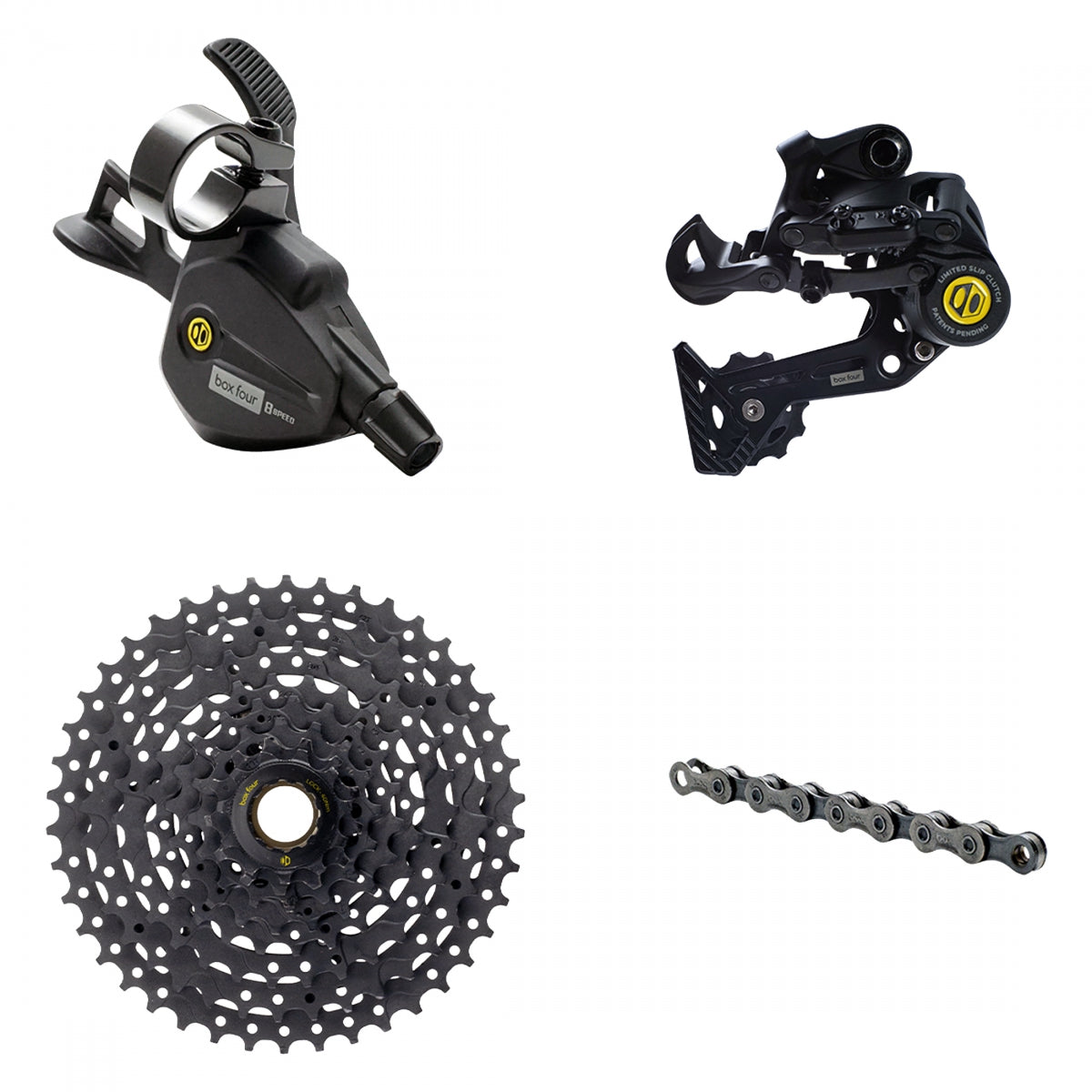 BOX COMPONENTS GROUP KIT BOX FOUR 8s WIDE/MULTI RD/TRIGGER-SHIFrontER/CHAIN/CASS 11-42 - BOX COMPONENTS