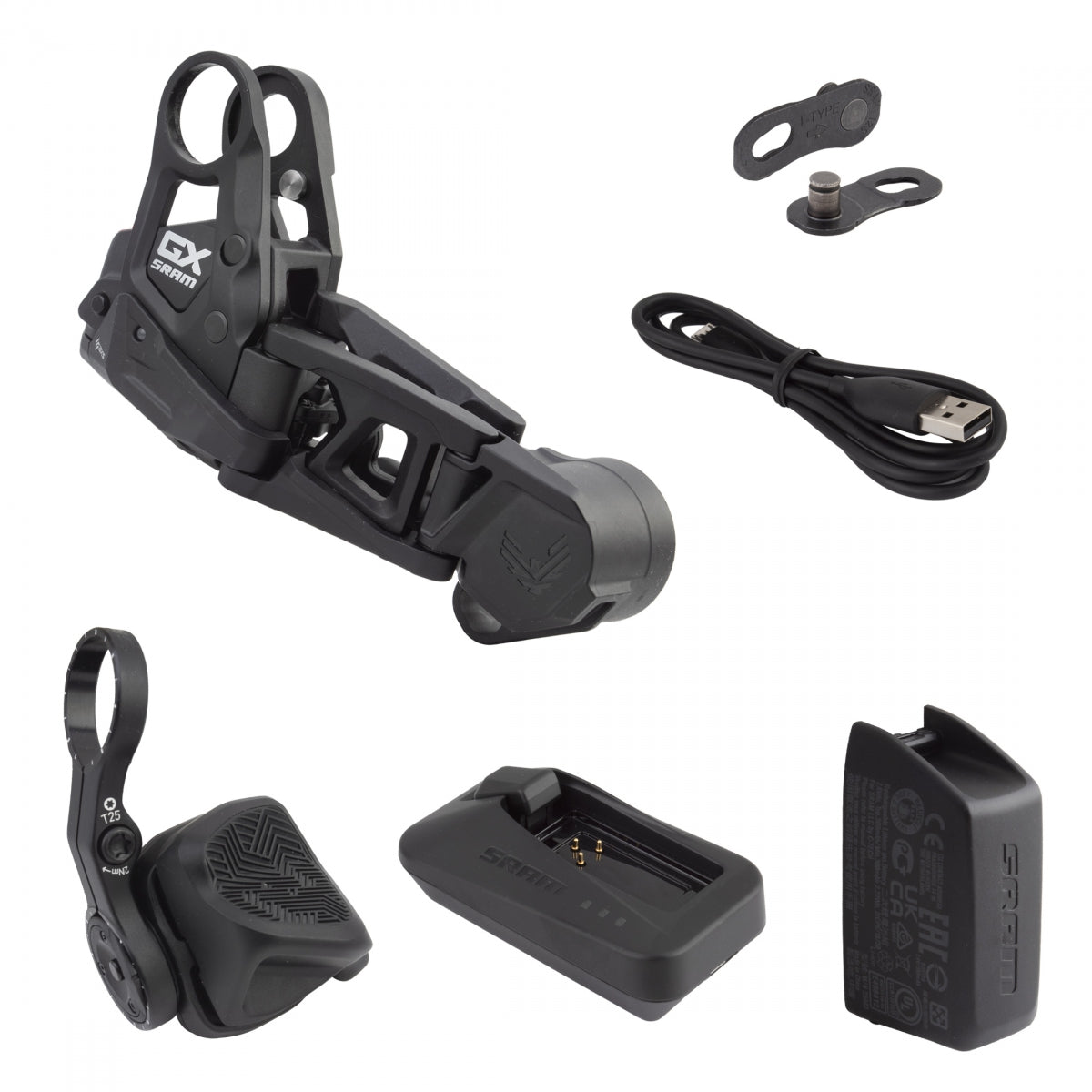 SRAM GROUP UPGRADE KIT SRAM GX EAGLE T-TYPE 90/70 AXS RDwBATT/POD-ROCKER-CONTROLLER/CHARGER-CORD CHAIN BK - SRAM