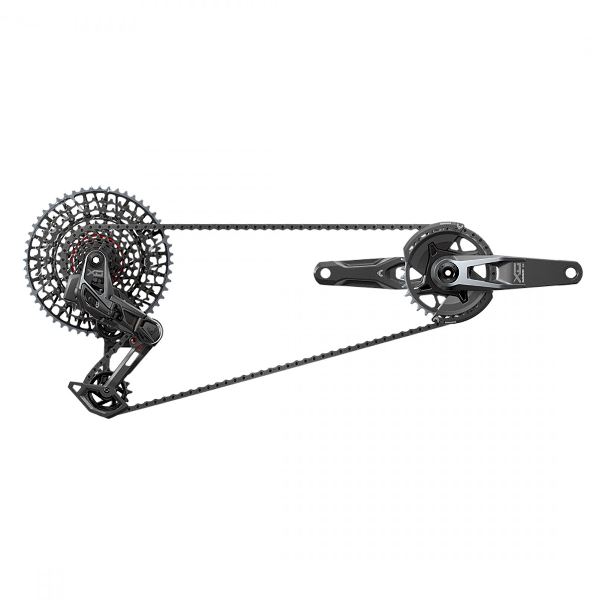 SRAM GROUP KIT SRAM X0 EAGLE T-TYPE V2 AXS RD/TRIGGER-SHIFrontER/CRANK DUB 12s-165x32DM/CHAIN/CASS 10-52 BK - SRAM