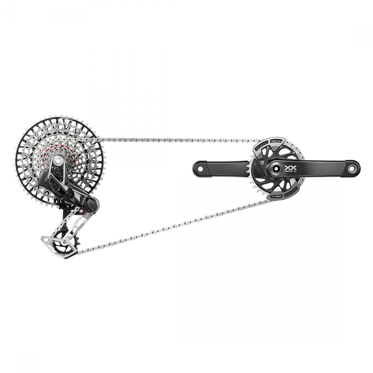 SRAM GROUP KIT SRAM XX EAGLE T-TYPE AXS RD/TRIGGER-SHIFrontER/CRANK DUB 12s-165x32DM/CHAIN/CASS 10-52 BK - SRAM