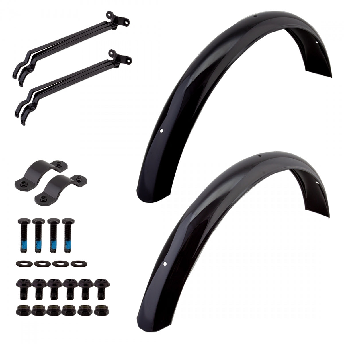SUN BICYCLES FENDER SUN TRIKE REP Rear ATLAS TRANSIT SD SET 20 w/BRACES/HDWR BK (H) - SUN BICYCLES