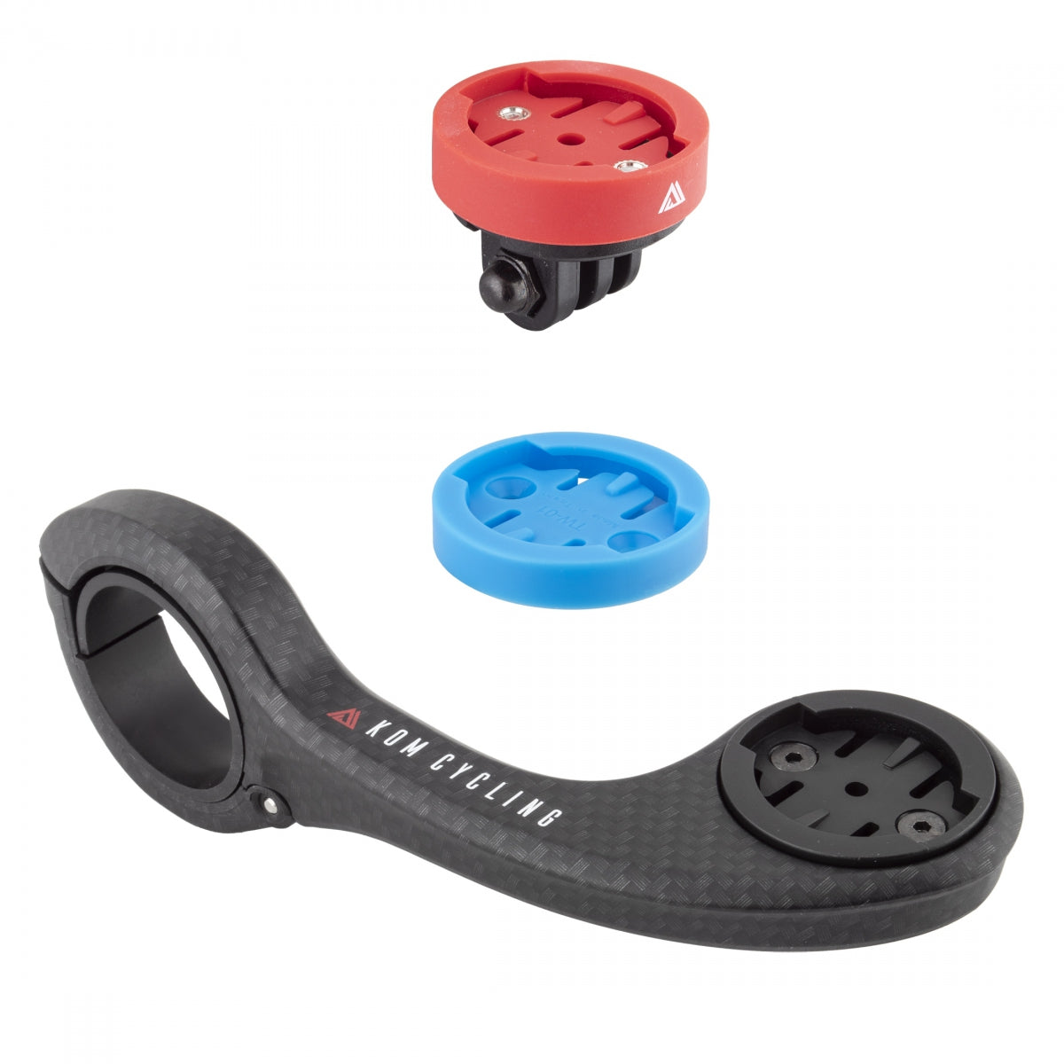 KOM CYCLING HBAR MOUNT KOM COMBO KIT GARMIN/WAHOO/GOPRO CRBN-LOOK BK - KOM CYCLING