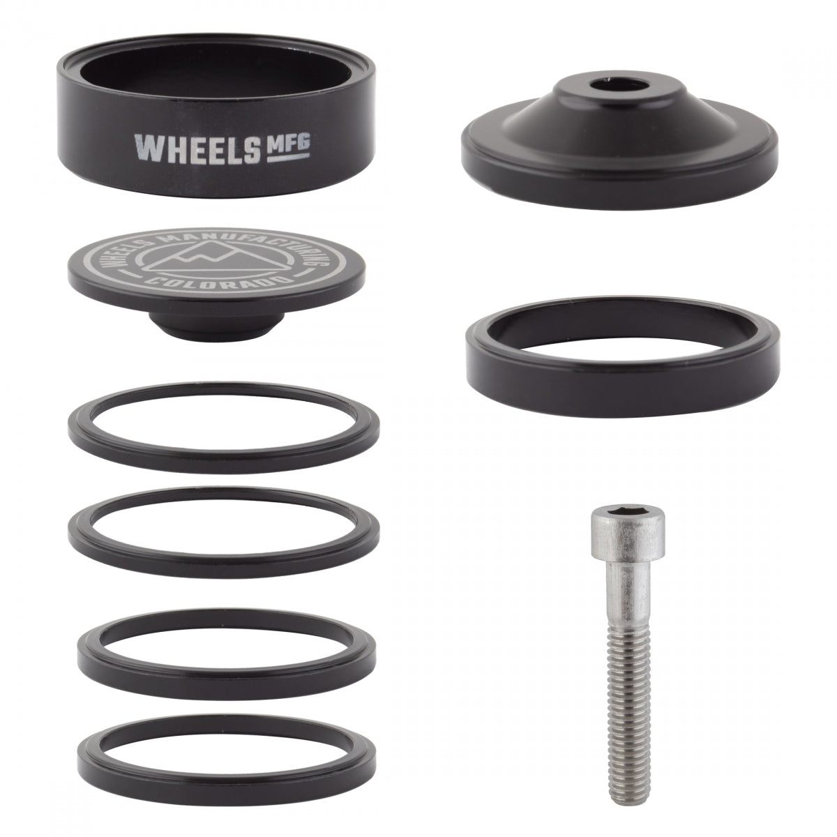 WHEELS MANUFACTURING HEAD PART WMFG SPACER STACKRIGHT PRO KIT BK - WHEELS MANUFACTURING