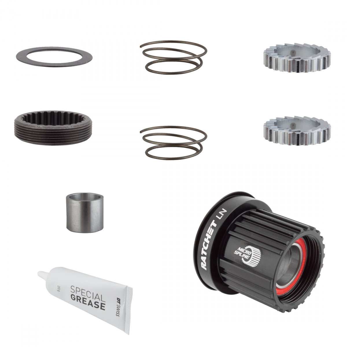 DT SWISS HUB CASS BODY DT UPGRADE KIT 3-PAWL TO RATCHET LN ALY 18T MICROSPLINE - DT SWISS