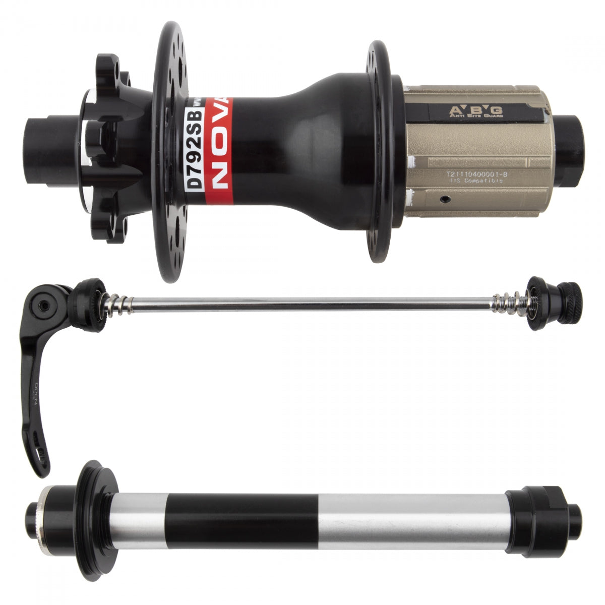 NOVATEC HUB Rear NOVATEC XD792SB 32 12mmTA 32x142 8-11sCAS BK w/QR ADAPTOR/SKEWER - NOVATEC