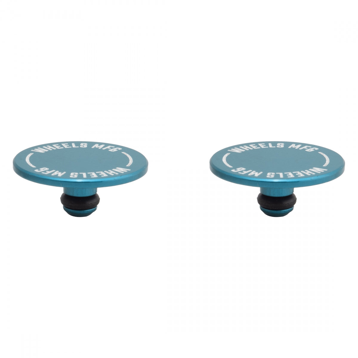 WHEELS MANUFACTURING HUB SKEWER WMFG THRU AXLE CAP SET TEAL - WHEELS MANUFACTURING