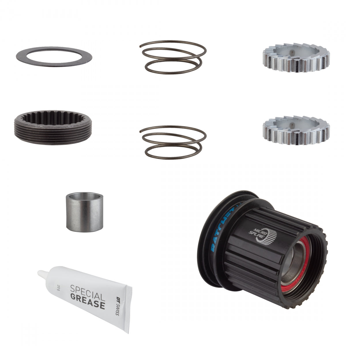DT SWISS HUB CASS BODY DT UPGRADE KIT 3-PAWL TO RATCHET LN STL 36T MICROSPLINE - DT SWISS