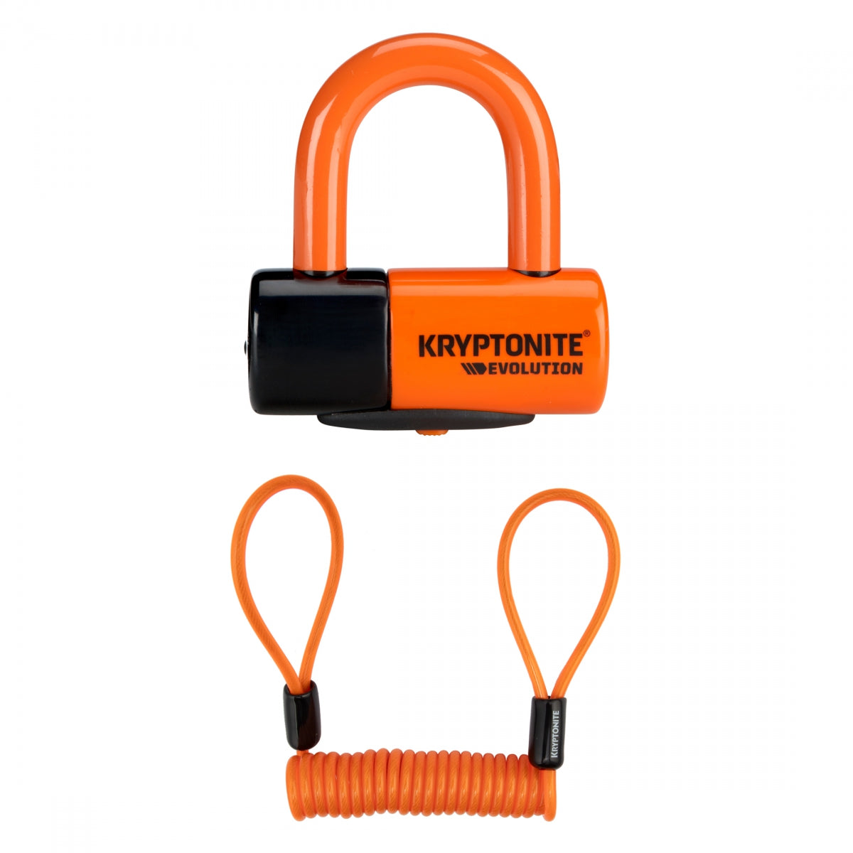 KRYPTONITE LOCK KRY U EVOLUTION SER-4 DISC 1.8x2.1 w/REMINDER CABLE & POUCH BK - KRYPTONITE
