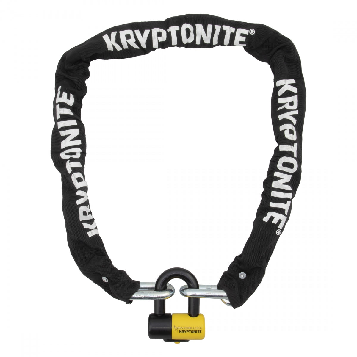 KRYPTONITE LOCK KRY CHAIN NY LEGEND 1515 4.9fx15mm w/NY DISC YL/BK - KRYPTONITE