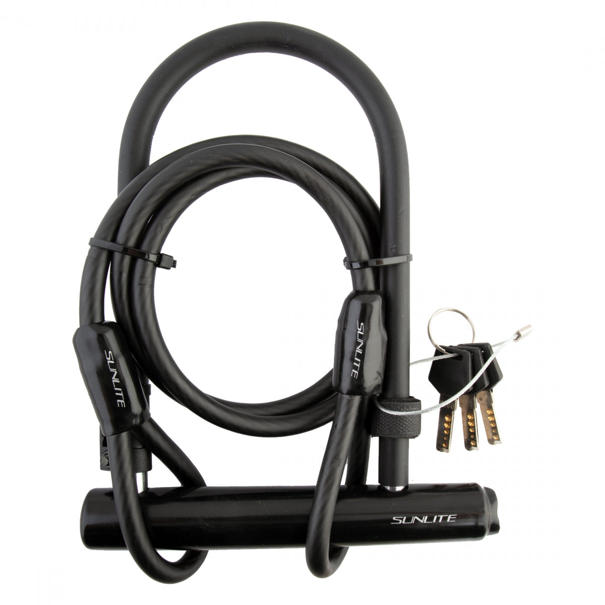 SUNLITE LOCK SUNLT U STD 4x7.75/10mmx4FrontCBL w/BRKT BK - SUNLITE