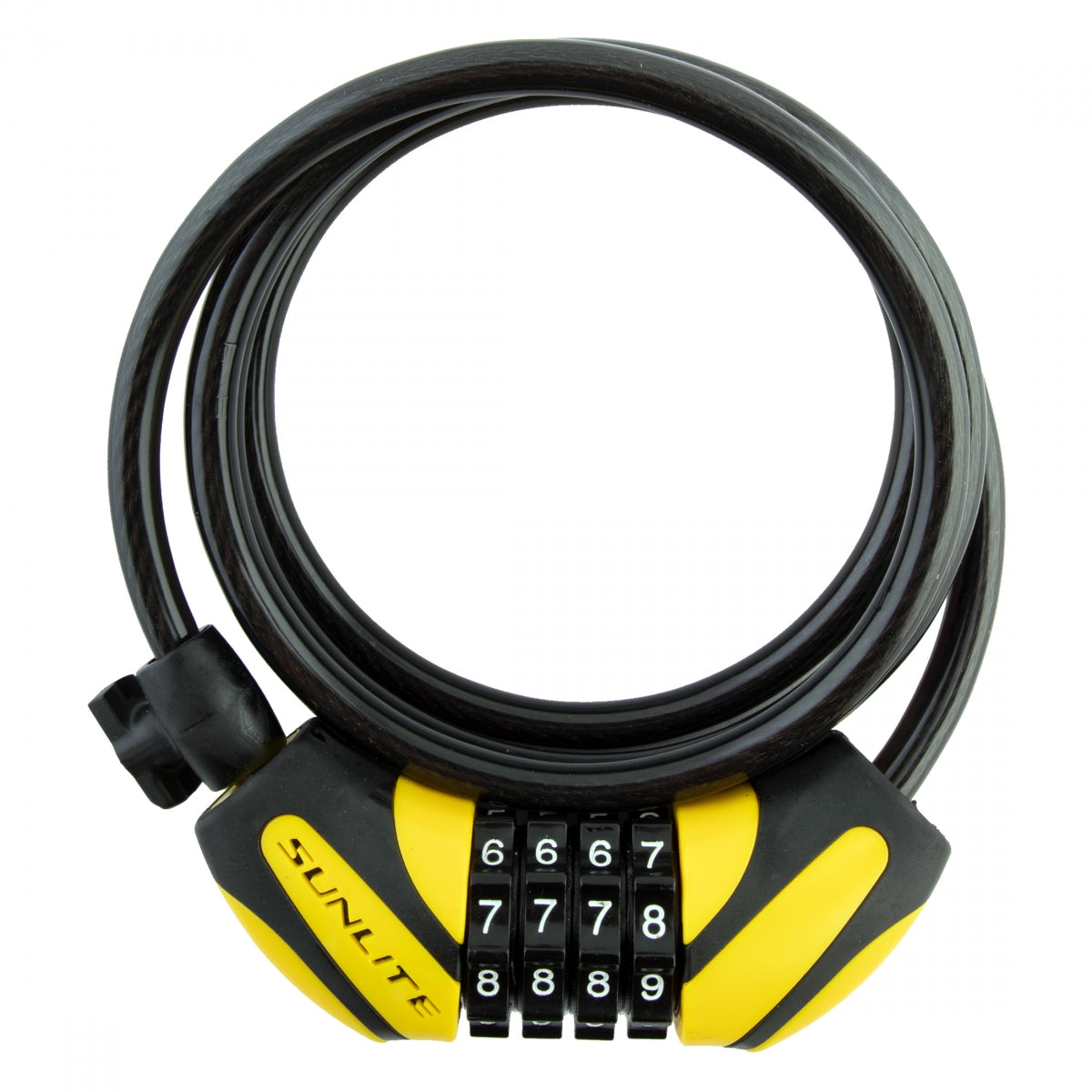 SUNLITE LOCK SUNLT DFNDR D1 CBL 8mmx6f COM W/BKT COIL BK/YL - SUNLITE