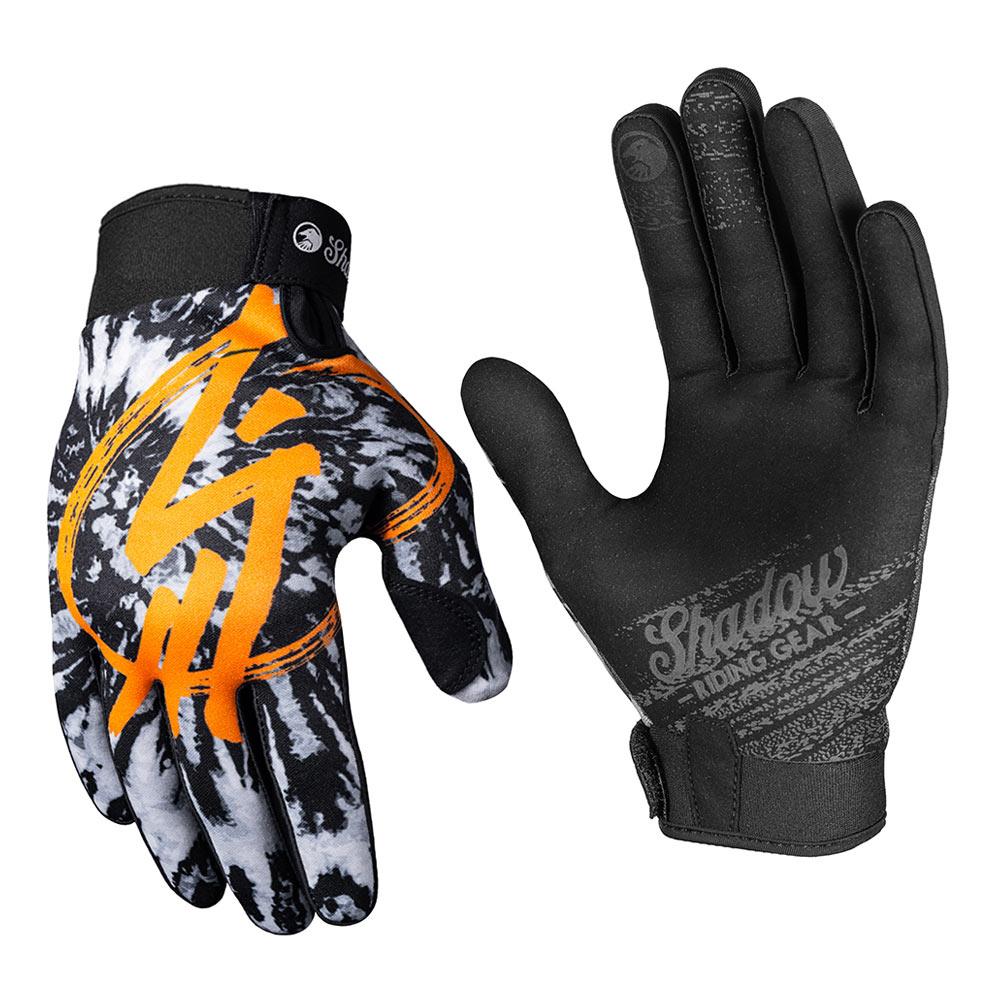 Shadow Jr. Conspire Gloves - Tangerine Tye Die available at 5150bmx.com
