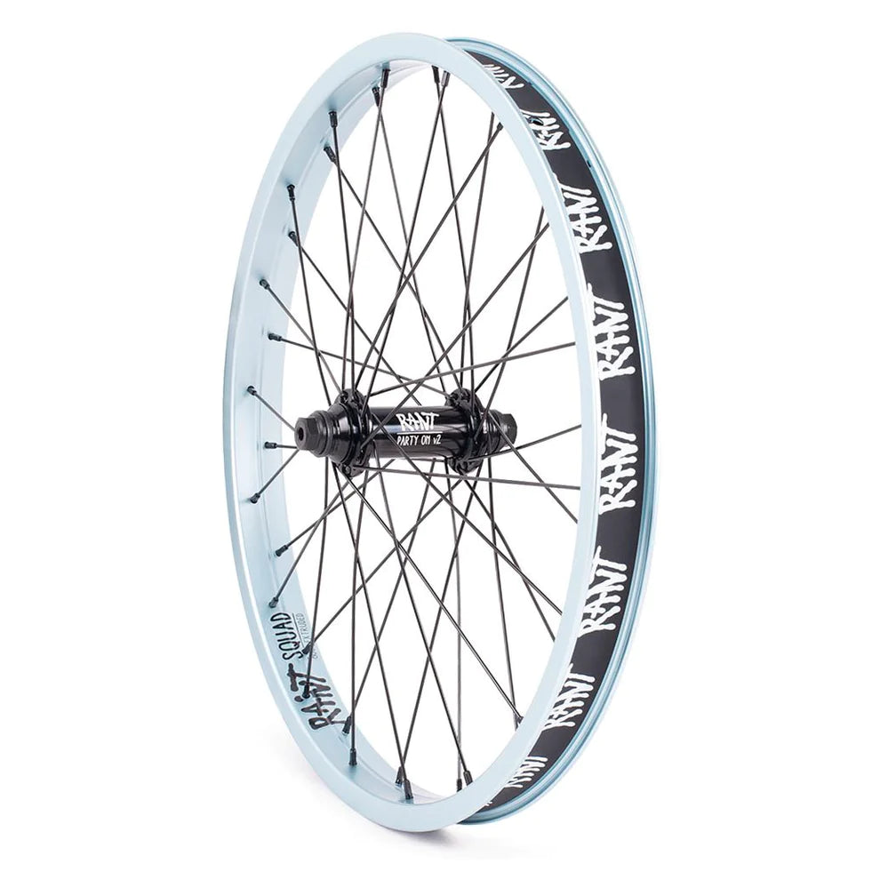 RANT 20" Party On V2 Front Wheel (Black, Gold, Pepto Pink, Red, Silver, Sky Blue)