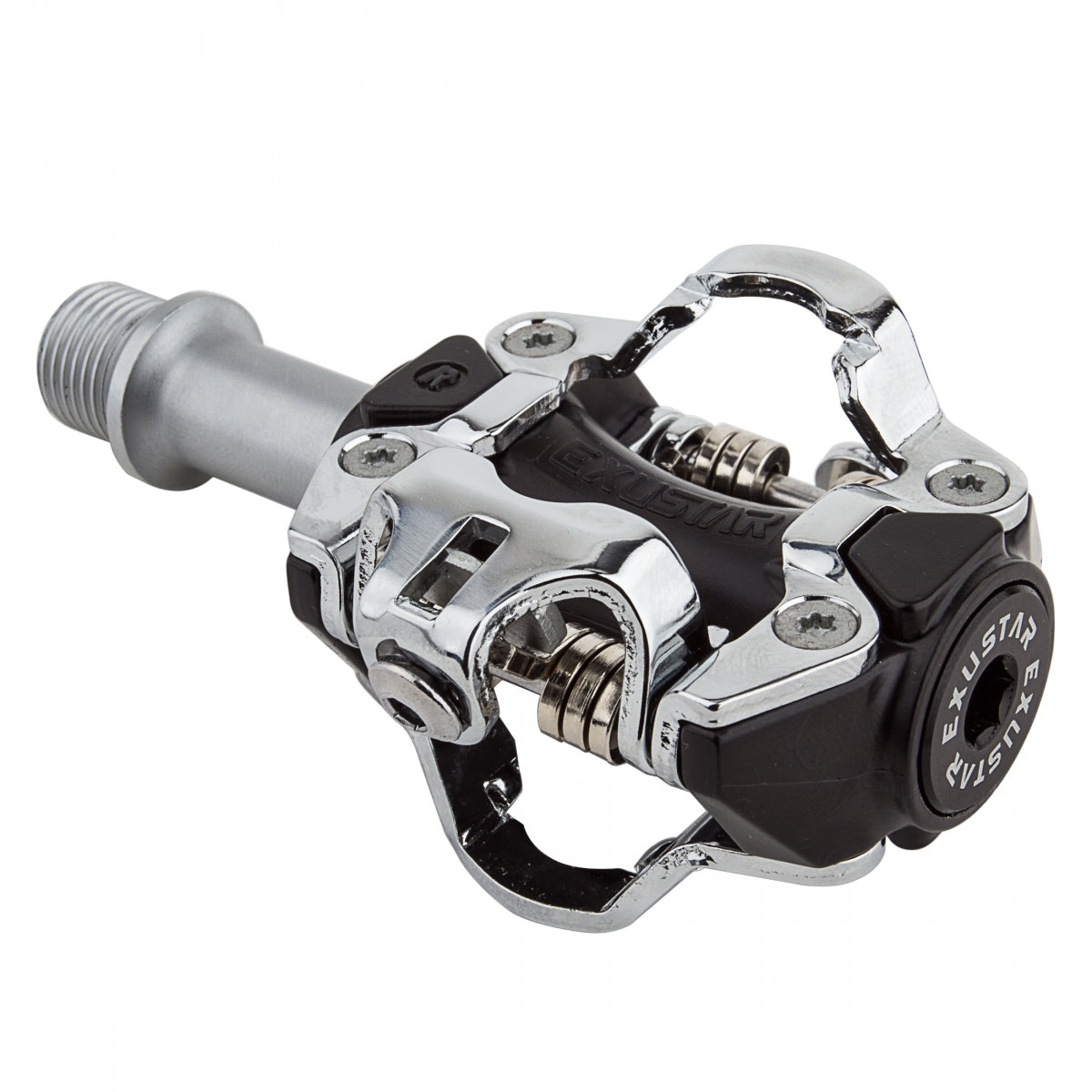 EXUSTAR PEDALS EXUSTAR MTB DBL CLPLS PM211 ALY BK/SL SPD - EXUSTAR