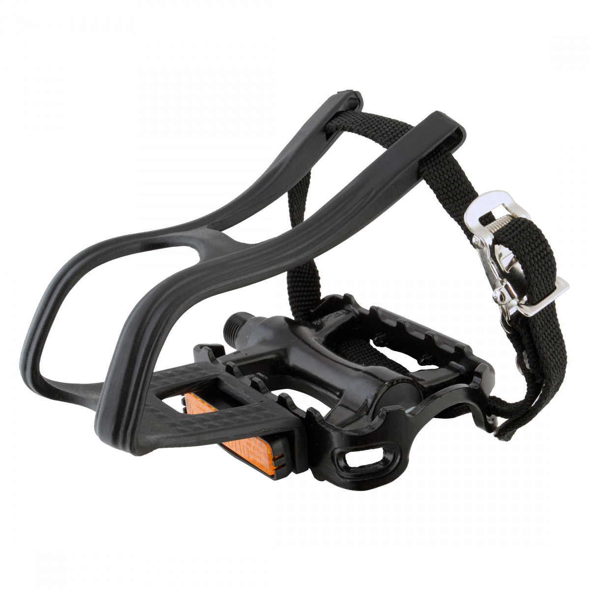 PURE CYCLES PEDALS PURE FIX 9/16 BK w/CLIPS & NYLON-STRAPS - PURE CYCLES