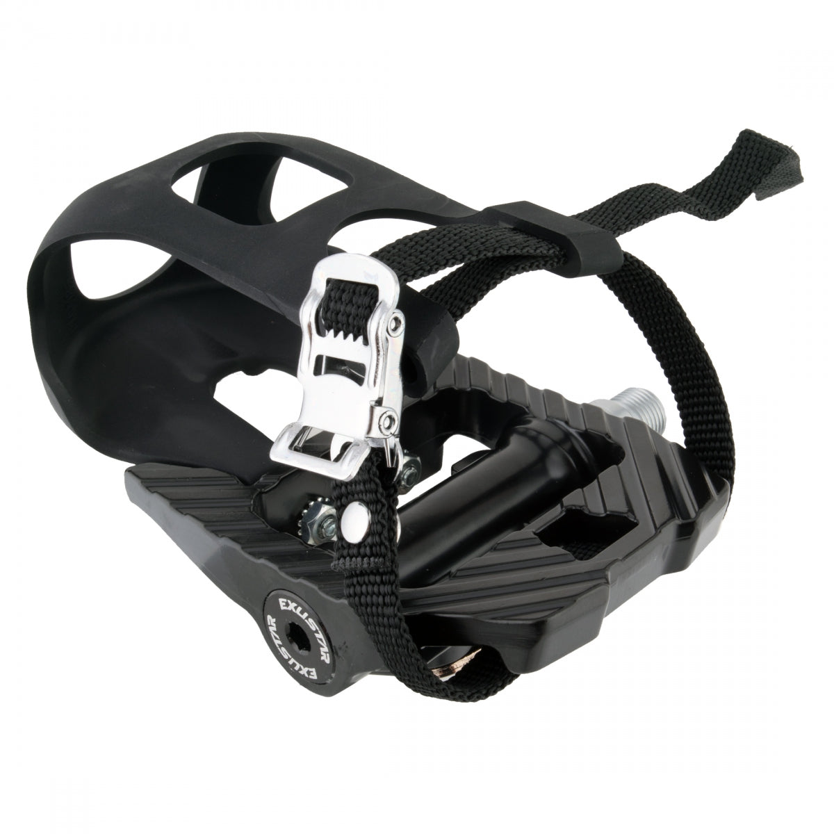 EXUSTAR PEDALS EXUSTAR TRAINING PS816-C8 1SIDE-SPD 1SIDEw/CLIPS&STRAPS - EXUSTAR
