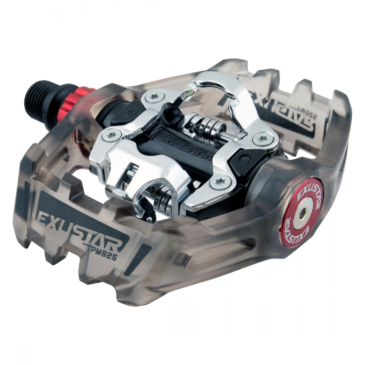 EXUSTAR PEDALS EXUSTAR MTB DBL CLPLS PM825 ALY GY/SL SPD - EXUSTAR