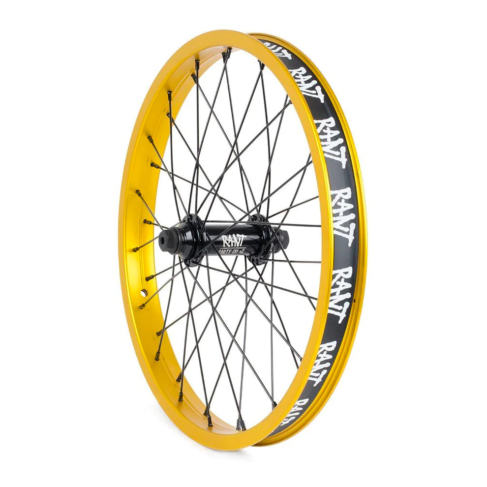 RANT 18" Party On V2 Front Wheel (Black, Blue, Gold, Real Teal, Red, Silver)